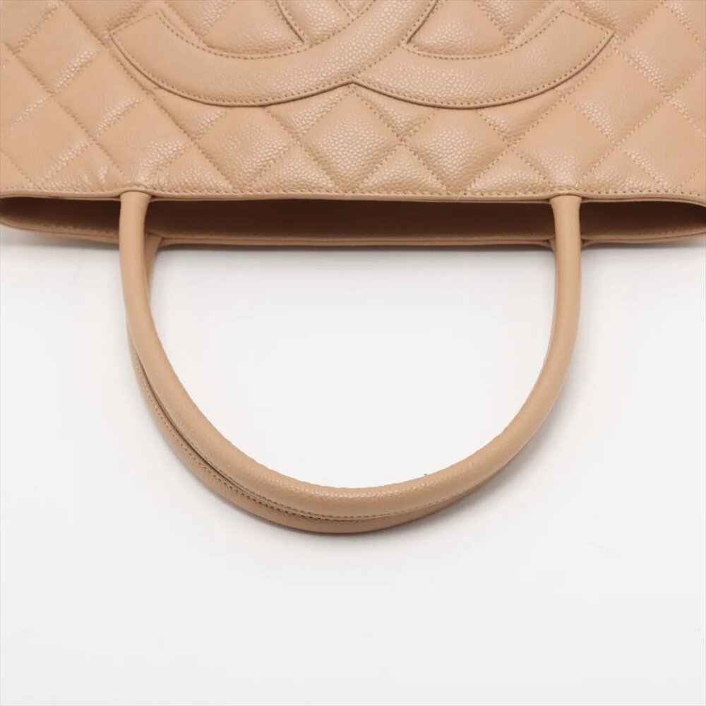 Chanel Re-release Caviar Skin Tote bag Beige Gold Metal Fittings - Picture 5 of 14